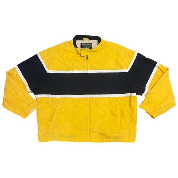 Eddie Bauer Vintage Windbreaker Light Jacket Bomber Sz Mens 2XL Yellow - Picture 2 of 5